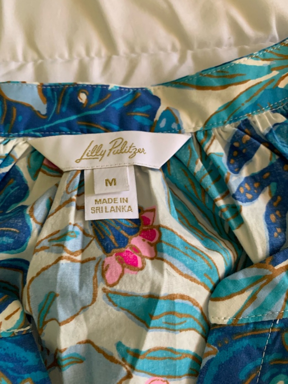 Lilly Pulitzer Pajamas Breezy Aqua Best Fronds Forever Size Medium NWOT - Picture 6 of 14